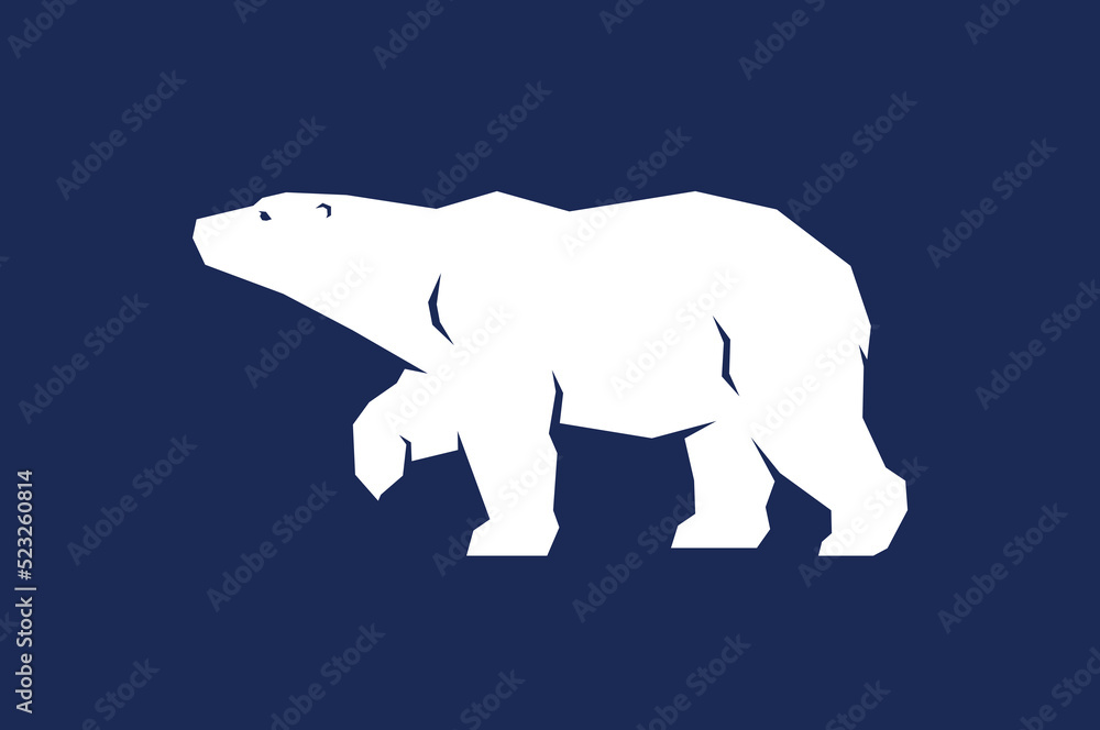 Simple Sharpen Design of Walking Polar Bear Simple Sharpen Design of Walking Polar Bear