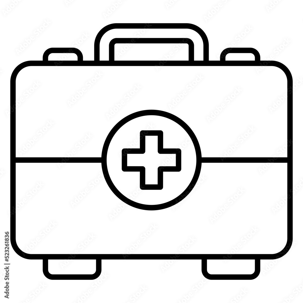Obraz premium First Aid Kit Line Icon