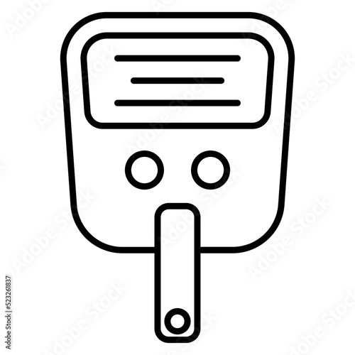Glucose Meter Line Icon