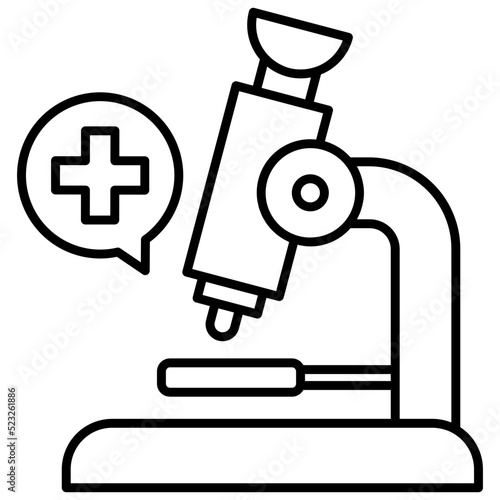 Microscope Line Icon