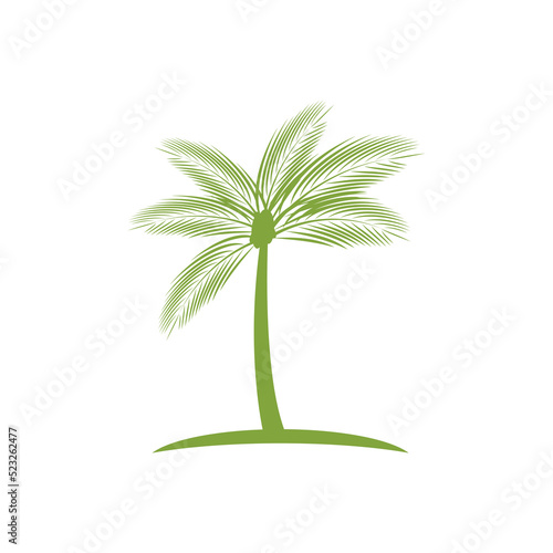 Palm tree summer logo template vector illustration