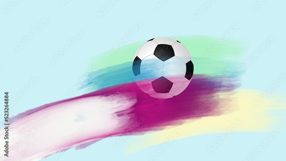 Naklejka premium watercolor Abstract football or soccer background - design sports football banner ball
