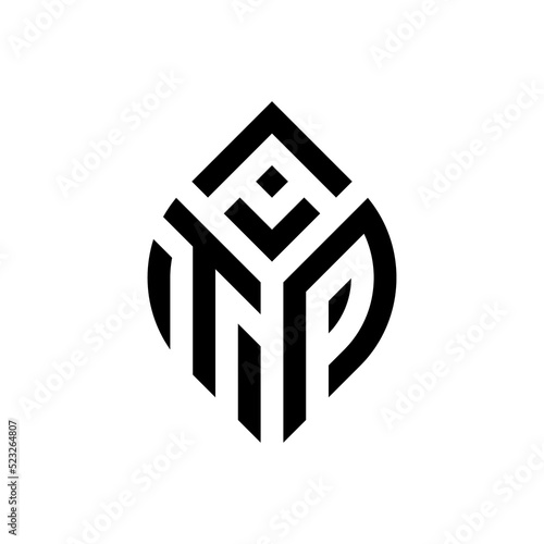 Initial Letter ATP Abstract Leaf Logo Design Symbol