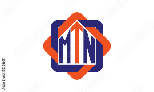 MTN three letter real estate logo with home icon logo design vector template | construction logo | housing logo | engineering logo | initial letter logo | minimalist logo | property logo |
