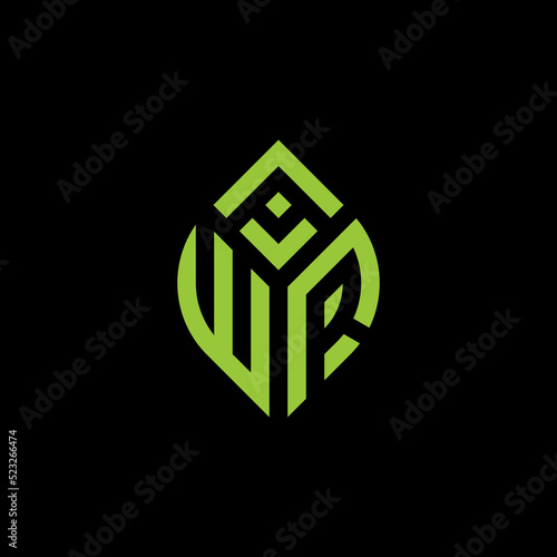 Initial Letter AWR Abstract Leaf Logo Design Symbol photo