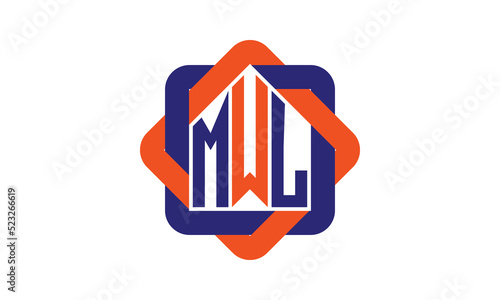 MWL three letter real estate logo with home icon logo design vector template | construction logo | housing logo | engineering logo | initial letter logo | minimalist logo | property logo | photo