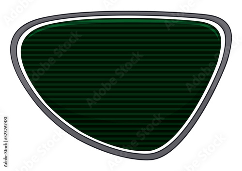 Triangle shaped button like a computer screen, Vector illustration