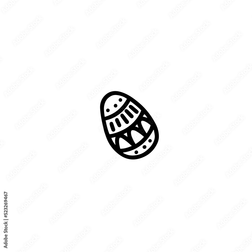 Easter decorated egg. Egg a sketch Easter decorated egg. Egg a sketch