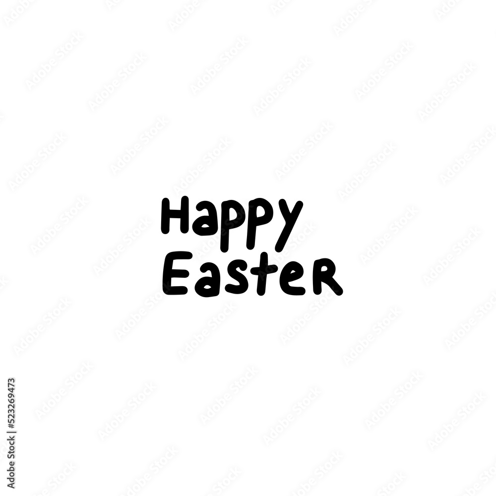 Happy Easter. hand-written inscription. Happy Easter. hand-written inscription.