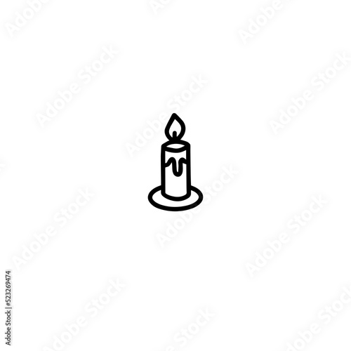  A candle in doodle style