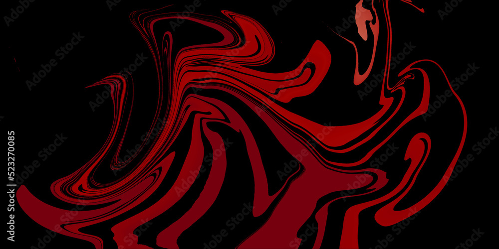 Abstract red and black wavy background, red abstract liquify background