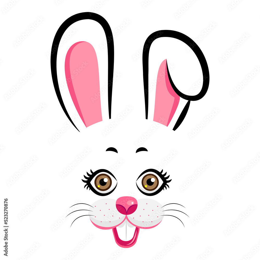Fototapeta premium cute rabbit face 
