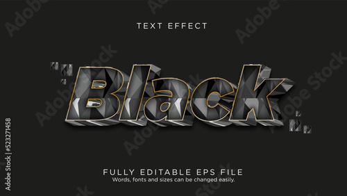 Black Diamond Text Effect Font Type