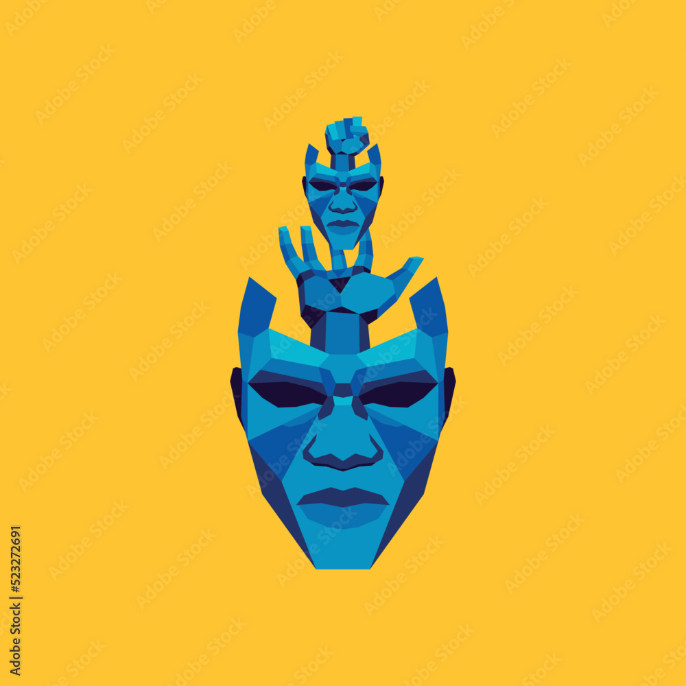 Stand with self control. Vector illustration about embracing yourself ...