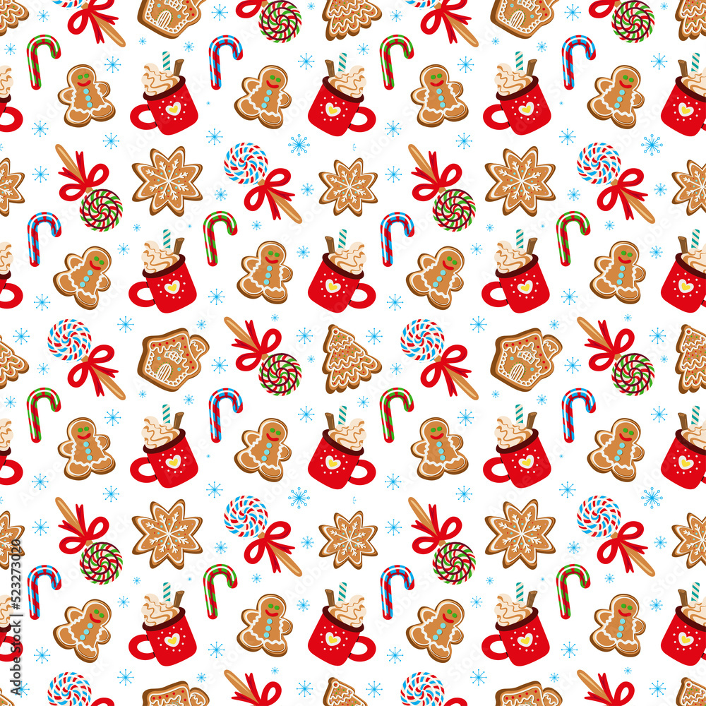 Fototapeta premium seamless pattern with christmas toys