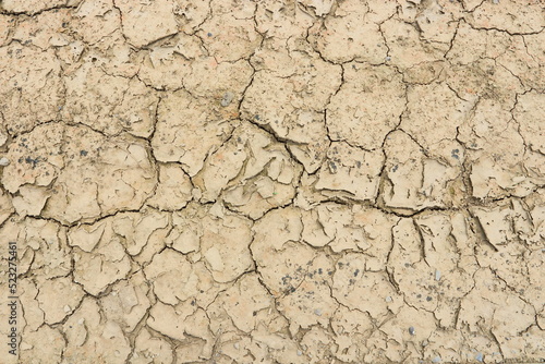 ひでりの畑 ひび割れた土 砂漠化水不足