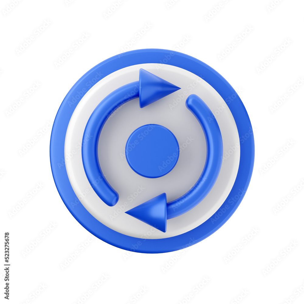 refresh 3d icon illustration refresh 3d icon illustration