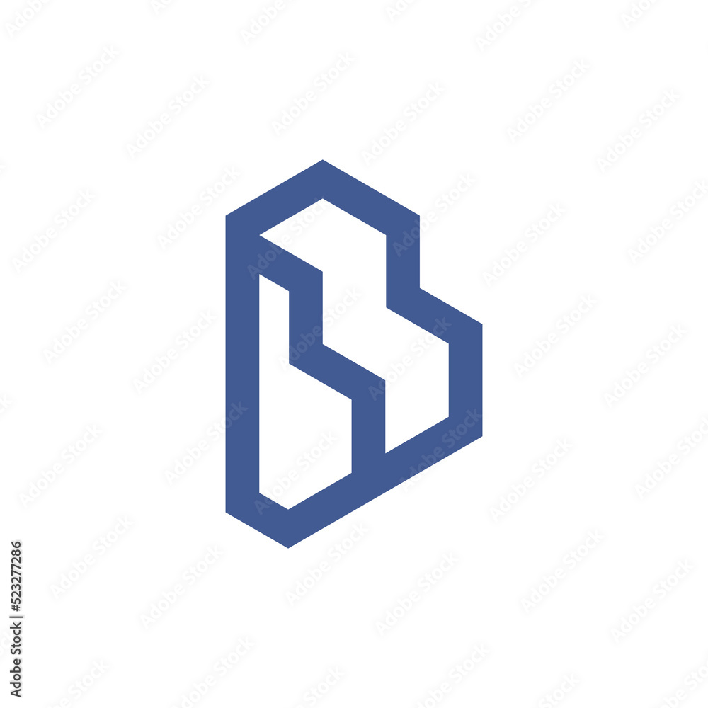 letter b with cube letter b with cube