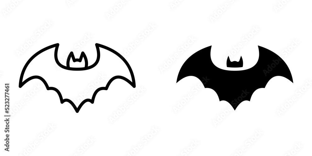 Naklejka premium Bat icon set. animal sign. vector illustration
