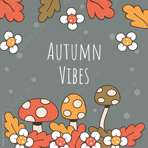 Hand drawn autumn banner. - Vector.