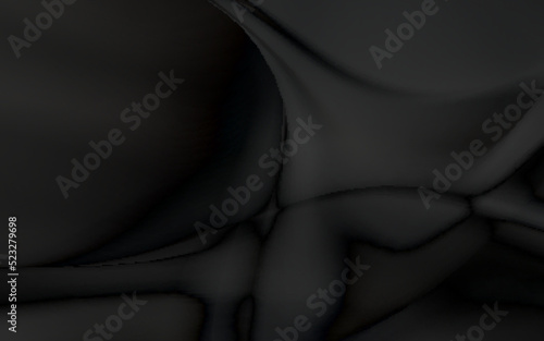 Realistic black silk fabric. background from folds of fabric. black silk drapery background.