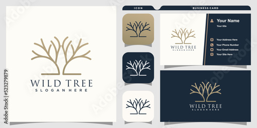 Wild tree logo with business card