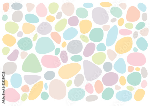 Various shapes seamless patterns pastel colors.