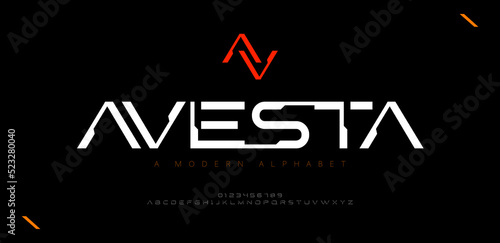 Abstract modern urban alphabet fonts. Typography decorative sport, game, technology, fashion, digital, future creative logo font. vector illustration