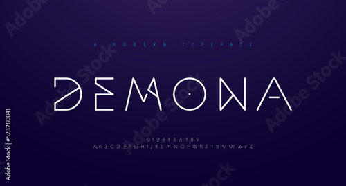 Abstract modern urban alphabet fonts. Typography Science fiction sport, technology, fashion, neon, digital, future creative logo font. vector illustration