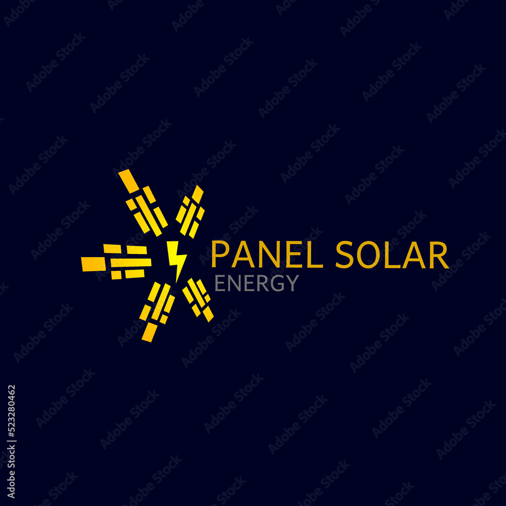 Obraz premium Illustration vector graphic of logo template panel solar energy symbol design