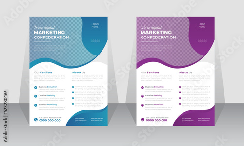 Corporate business digital marketing agency flyer design and poster cover template