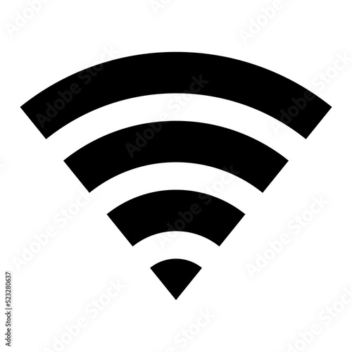 Wifi wireless internet signal flat icon for apps or web. wireless network icon. 