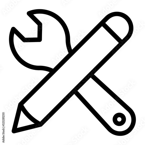 edit tools line icon