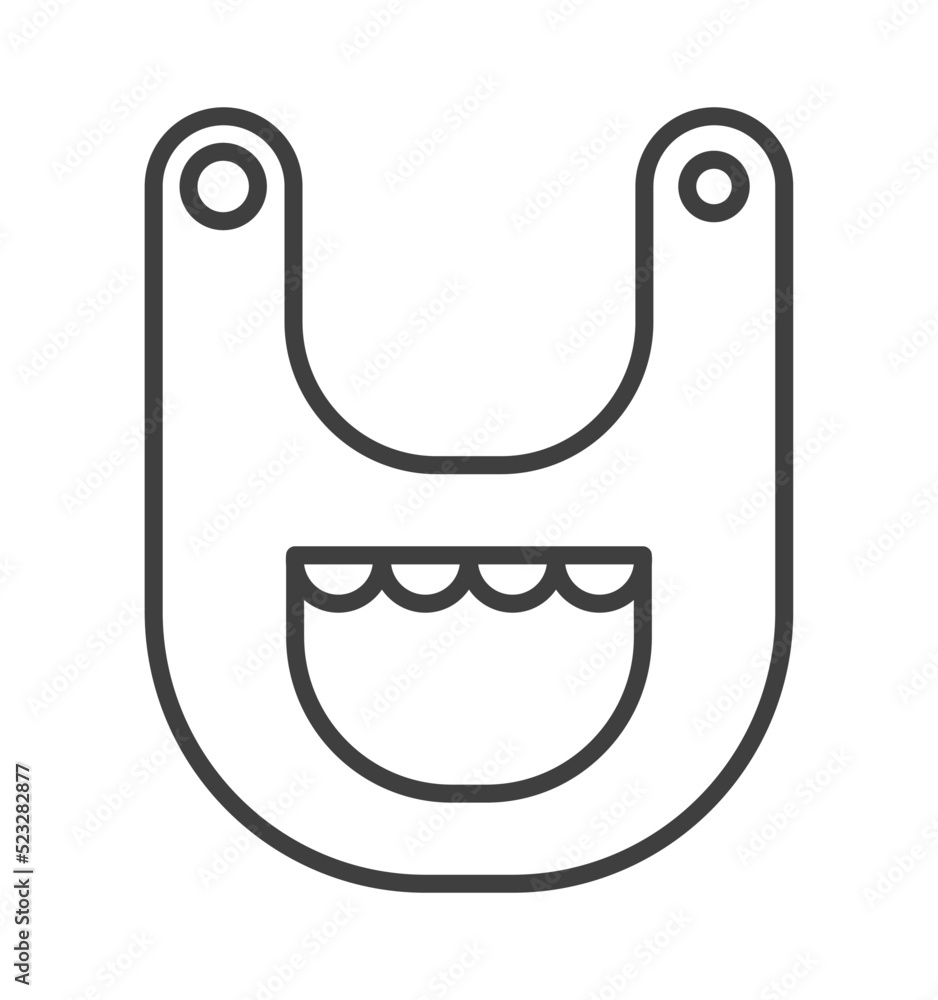 Newborn babies bib for feeding, accessories icon Newborn babies bib for feeding, accessories icon