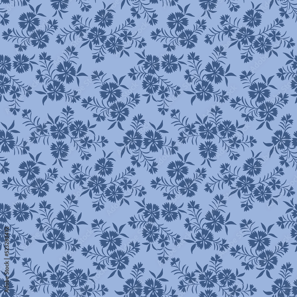 Japanese Wild Flower Bouquet Vector Seamless Pattern Japanese Wild Flower Bouquet Vector Seamless Pattern