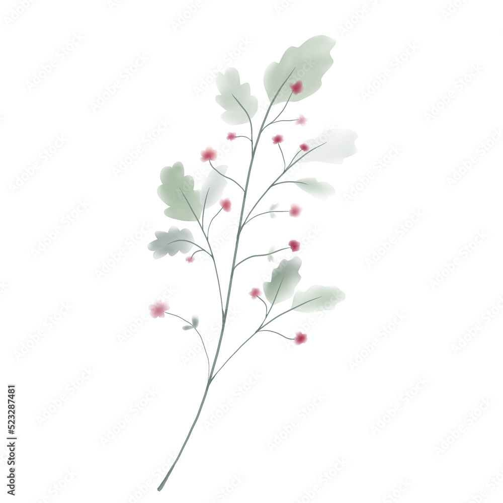 Pink Flowers Rose Watercolour Painting PNG