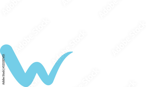 letter w rounded vector logo symbol illustration design icon sign idea