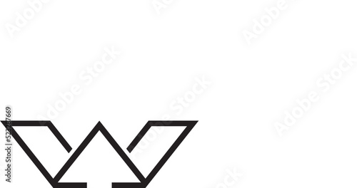 letter w arrow vector logo symbol illustration design icon sign idea