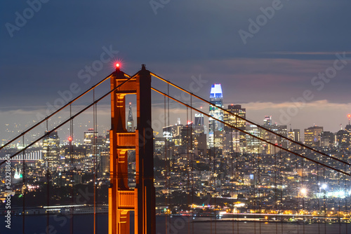 golden gate bridge at night