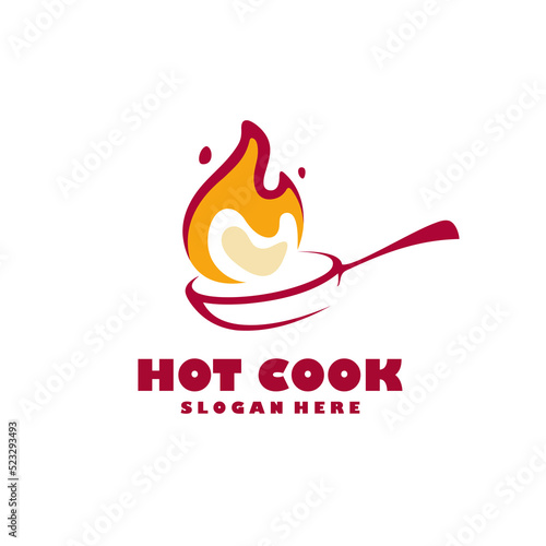 hot cooking logo design template illustration