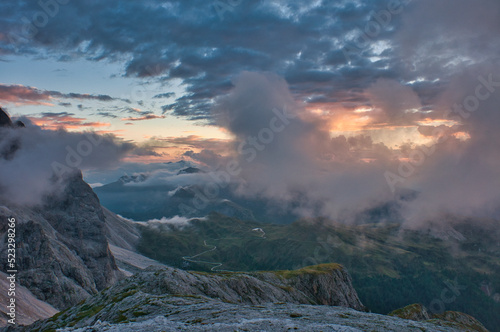 Sunset from Rifugio Mulaz, Alta Via 2, Dolomites, Italy