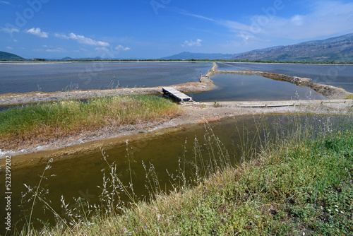 Salinen von Messolonghi in Griechenland // Salt evaporation pond of Missolonghi in Greece photo