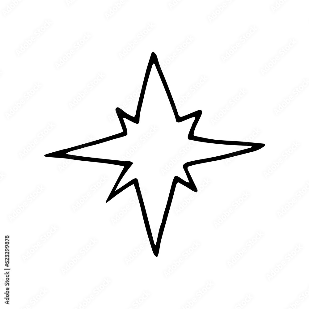 star hand drawn in doodle style. christmas and new year decor. star hand drawn in doodle style. christmas and new year decor.