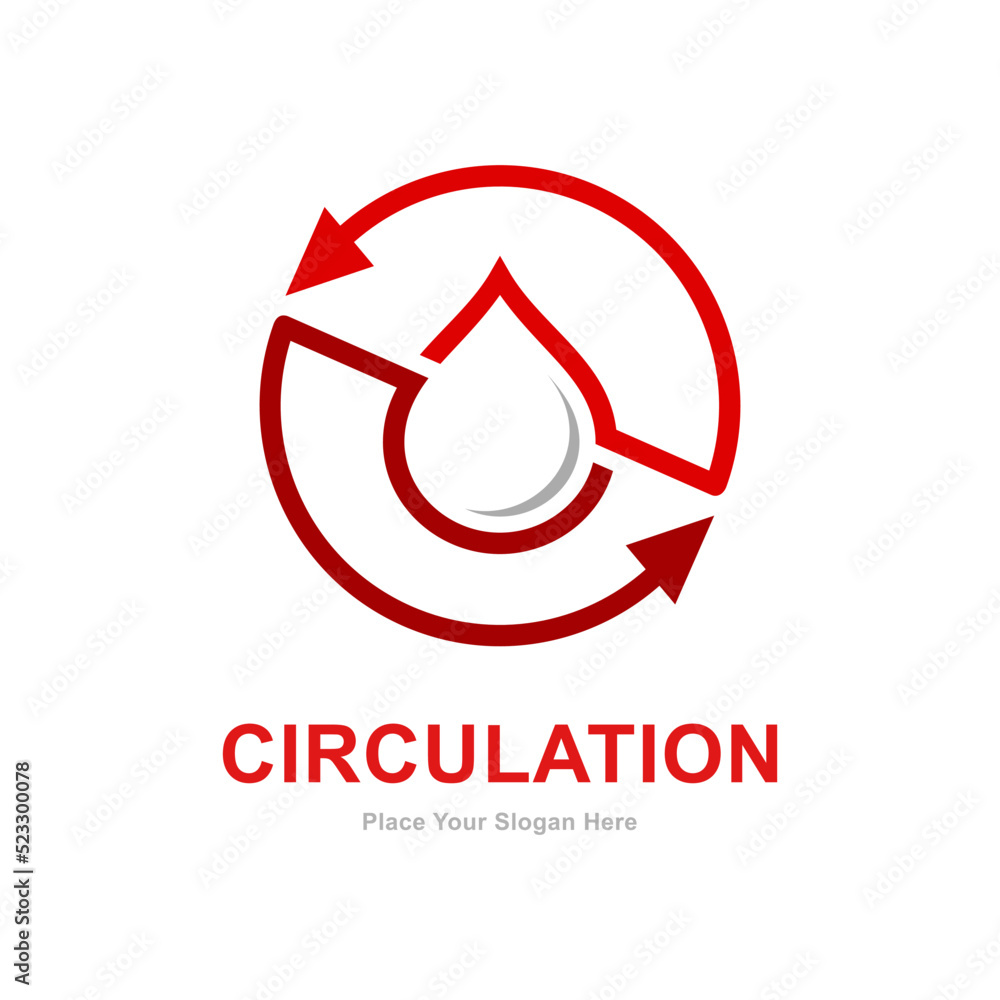 circulation blood logo vector template. Suitable for health, social, charity circulation blood logo vector template. Suitable for health, social, charity