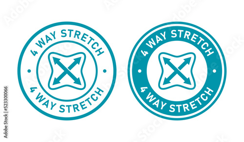 4 way stretch vector logo template badge
