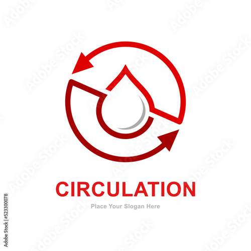 circulation blood logo vector template. Suitable for health, social, charity