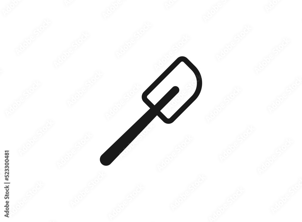 Spatula editable stroke outline icon isolated on white background flat vector illustration. Spatula editable stroke outline icon isolated on white background flat vector illustration.