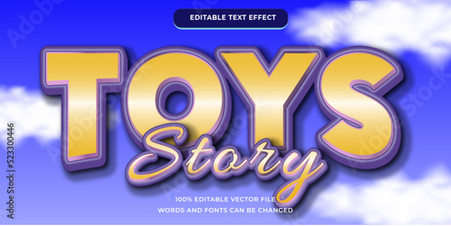 toys story modern text effect editable