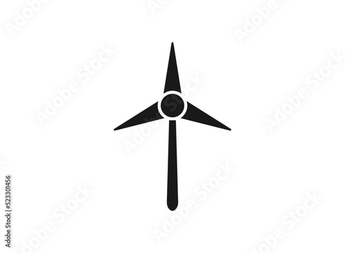 Wind turbine vector icon. Wind power, logo isolated on white background. eps 10.