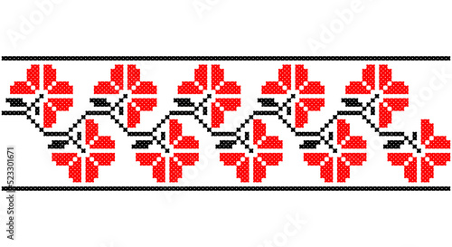 Ukrainian ethnic ornament, seamless pattern. Vector illustration. Slovenian Traditional Pattern Ornament. Belarusian pattern.